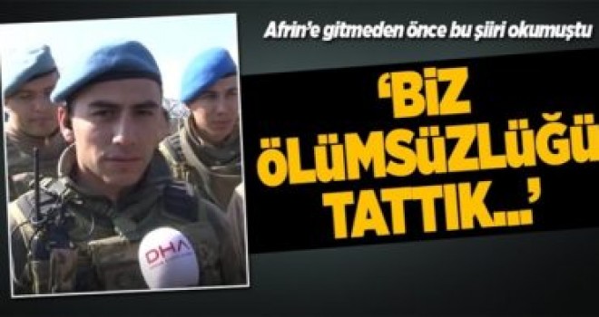 Astsubay Koç,Şehit Olmadan Önce Bu Şiiri Okumuştu