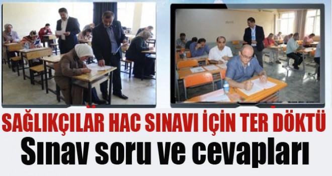 Diyanet,Sağlıkcıları sınavını yaptı