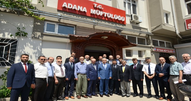 Adana Valisi İl Müftülüğüne Veda Ziyaretinde Bulundu