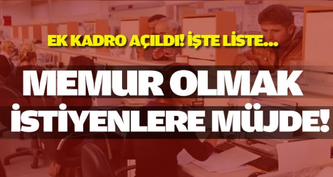 4 Bin 970 Memur Alınacak