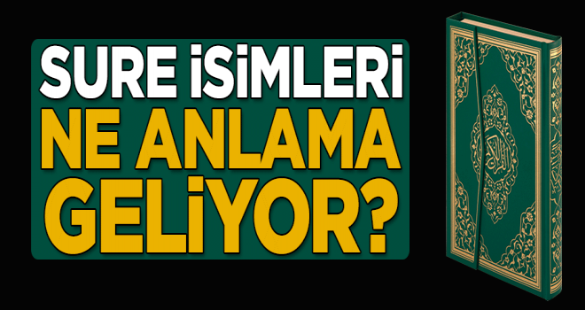 Sure isimleri ne anlama geliyor?