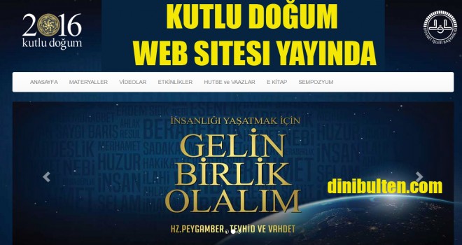 2016 Kutlu Doğum Web Sitesi Yayinda