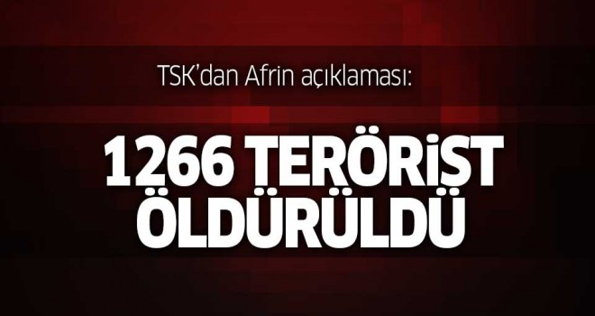 TSK'dan Afrin açıklamas,1266...