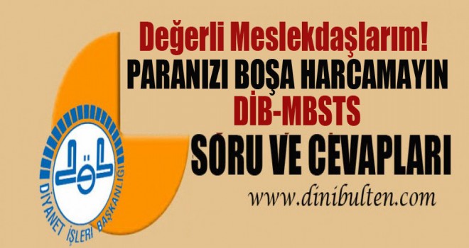 MBSTS'de Çıkmış Soru ve Cevapları