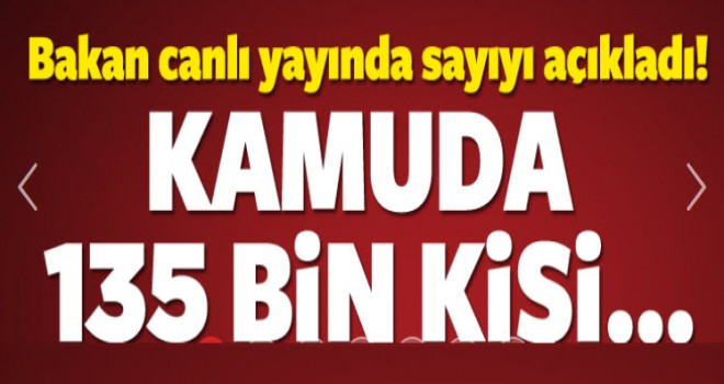 Tüm kamuda 135 bin 356 kişi ihraç edildi