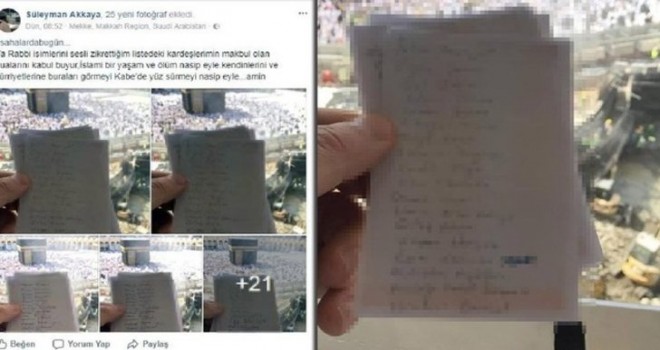 Dua Edilecek İsim Listeli Kabe Selfiesi