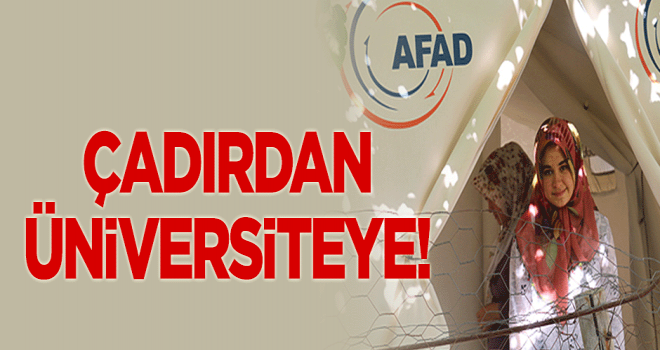 İmam Hatipli Susan'nın, Çadırda üniversite Sevinci