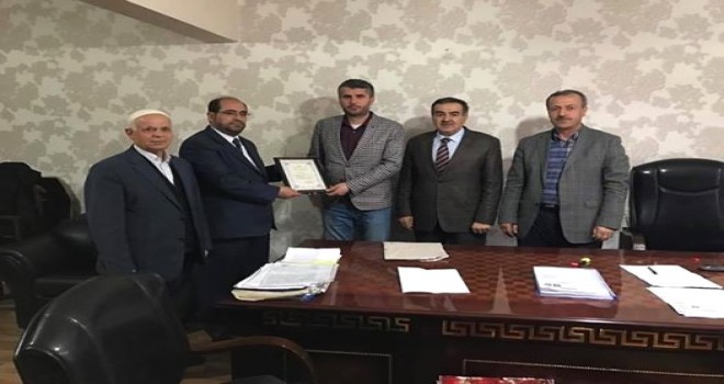 Diyanet Vakfından Çallı Ailesine Teşekkür Belgesi