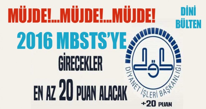 2016 Mbsts ye gireceklere Müjde!