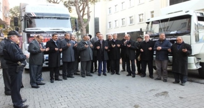 Burhaniye'de Halep'e Yardım Gönderildi