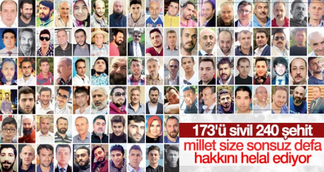Darbe şehitleri sizleri unutmayacağız