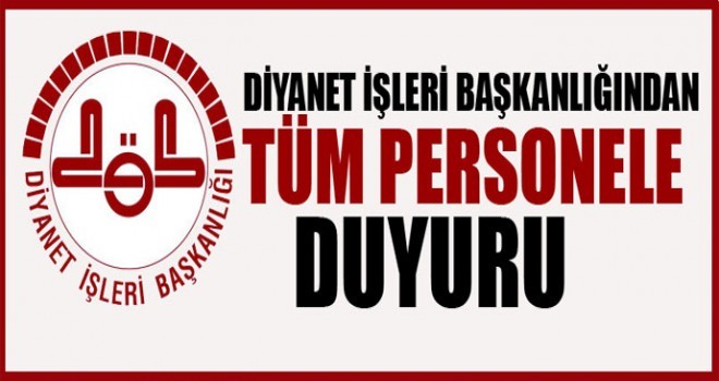 Diyanet'ten Personele Nakil Duyurusu