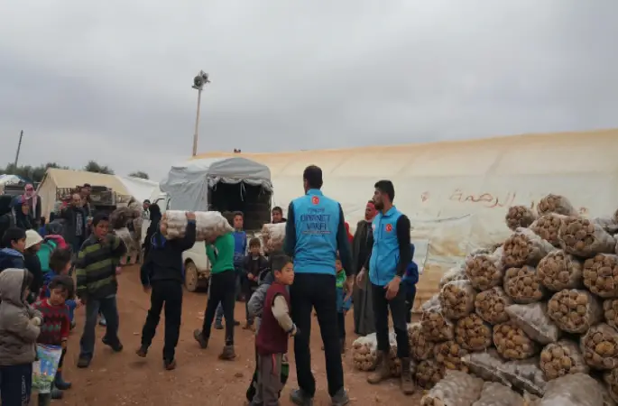 Diyanet Vakfı’ndan Suriyeli ailelere insani yardım