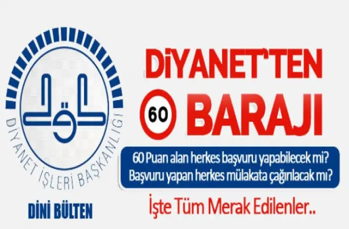 Diyanet'te 60 Puan