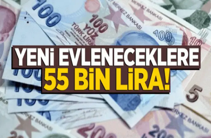 Yeni evleneceklere 55 bin lira hibe