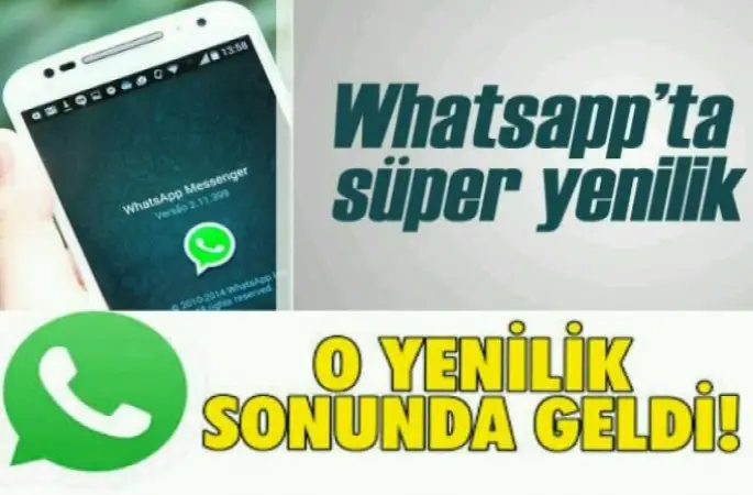 WhatsApp'ta Bir yenilik daha!
