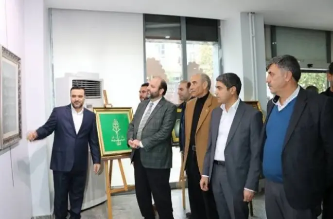 Urfa'da Buğday Sapıyla Hat İşleme Sergisi Açıldı