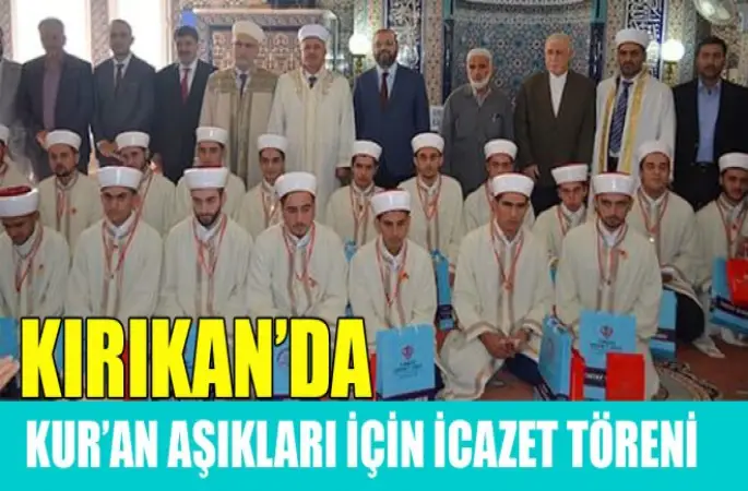 Kırıkhan'da hafızlık icazet merasimi