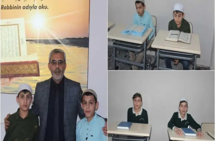 İkiz kardeşler hem okuyor hem de hafızlık yapıyor