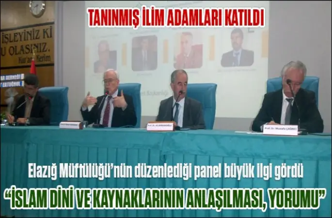 İslam Dini Ve Kaynaklarının Anlaşılması, Yorumu Konulu Panel