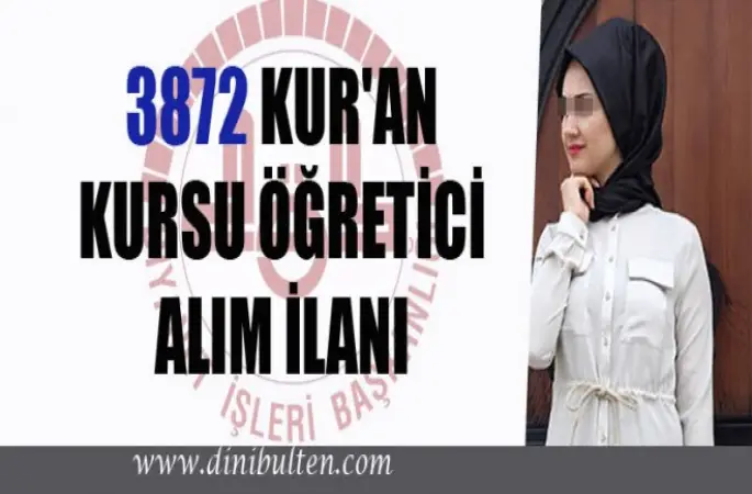 Kur'an Kursu Öğretici Alımı