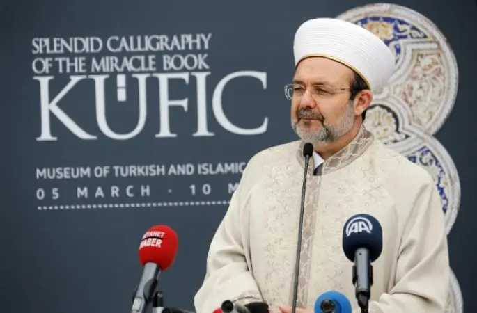 Görmez, "Mucize Kitabın Muhteşem Hattı KÛFİ” Hat Sergisinin açılışını yaptı…