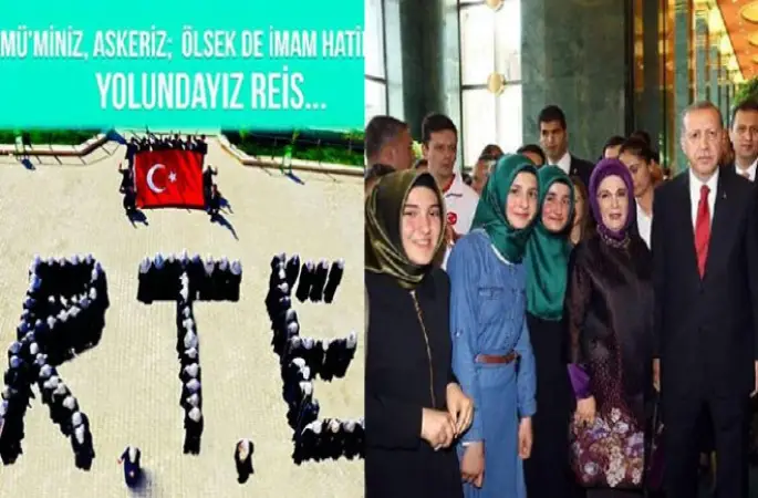 İmam Hatip Öğrencileri Harf Gibi Dizilerek R.T.E. Yazdı