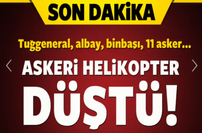 Askeri Helikopter düştü,