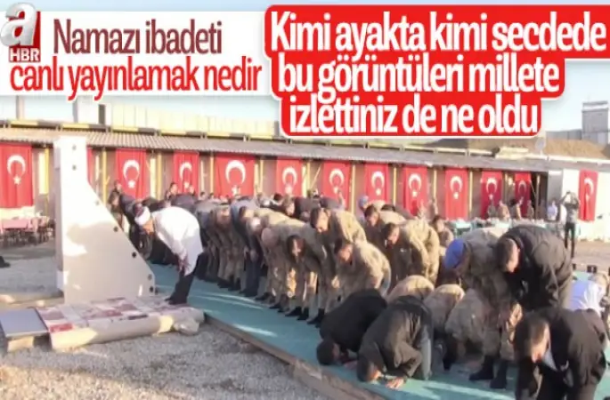 A Haber'in bayram namazı canlı yayını olay oldu