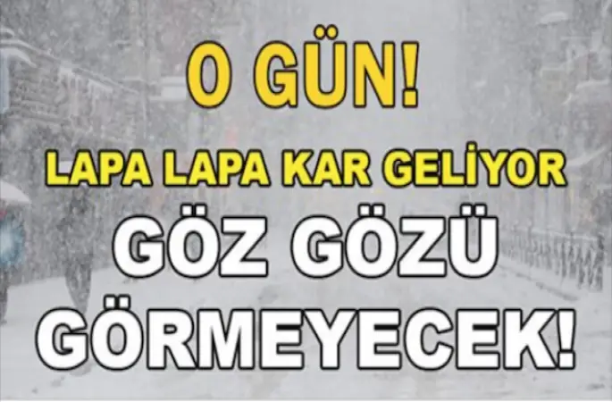 Meteoroloji uyardı! Lapa Lapa Kar geliyor!
