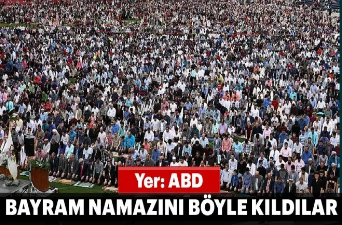 ABD... Bayram namazını böyle kıldılar