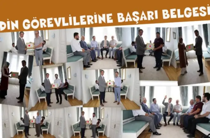 Kaymakam Bilgin’den Müftülük Personellerine Başarı Belgesi