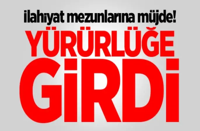 İlahiyat mezunlarına müjde!