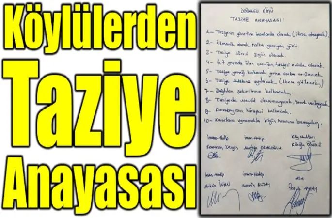 Köylülerden Taziye Anayasası