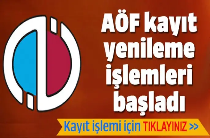 AÖF kayıt yenileme işlemleri başladı
