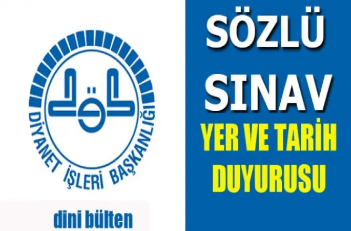 Diyanet 5000 imam hatip alımı Tarih ve Yer Duyurusu