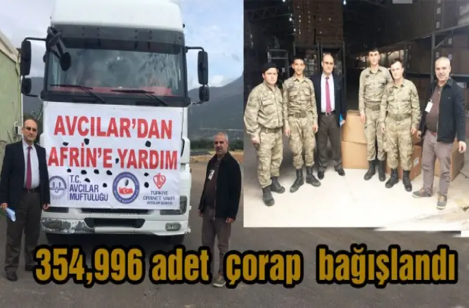 Avcılar,354.996 adet çorabı Mehmetçiğe teslim edildi