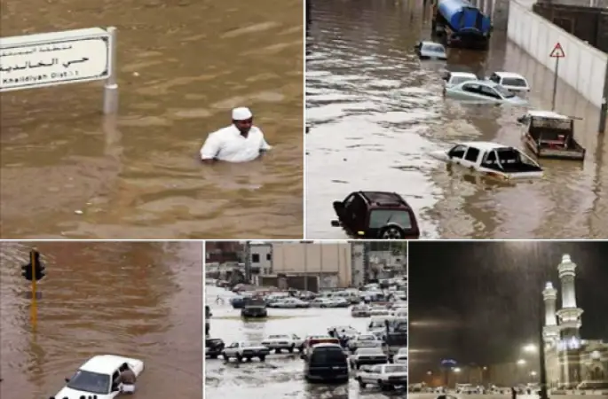 Mekke'yi sel aldı