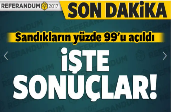 Sandıklar açılıyor...Türkiye geneli sonuçlar