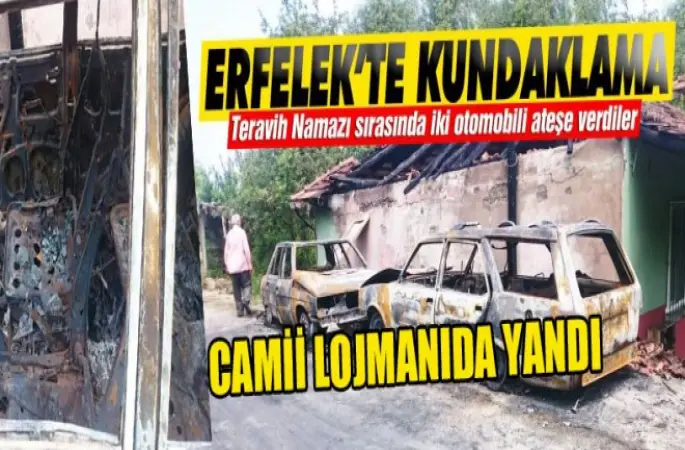 Teravih Namazında araçları kundakladılar