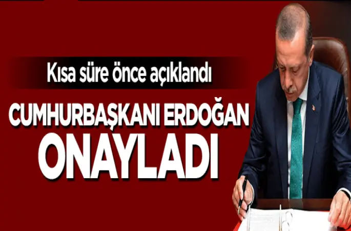 Cumhurbaşkanı Erdoğan, 12 kanuna onay verdi