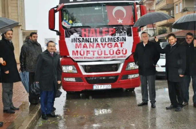 Manavgat Müftülüğünden Halep’e Yardım