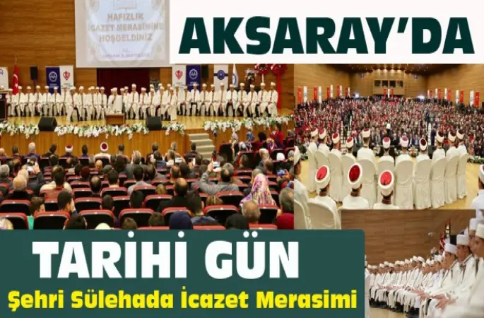 Aksaray 'da 44 hafız için icazet töreni düzenlendi