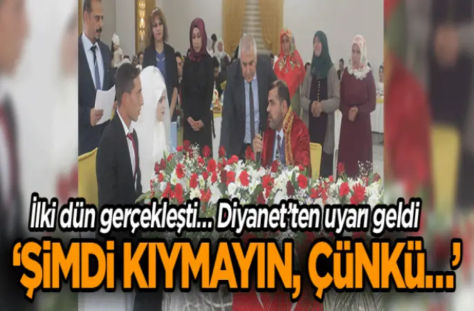 Diyanetten,Resmi nikah açıklaması