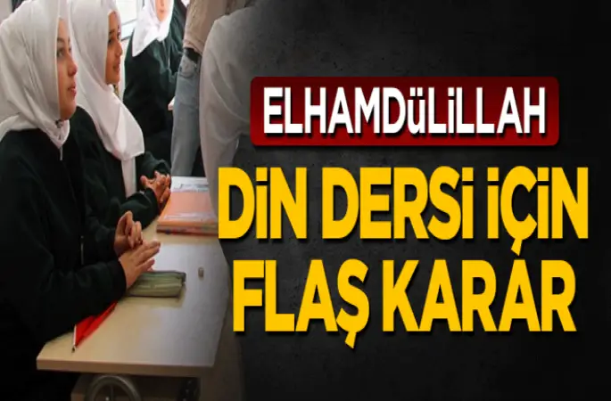 Liselerde din dersi 2 saate çıktı