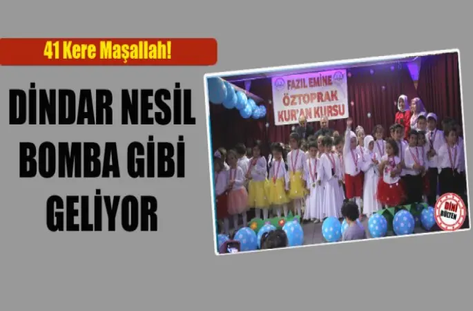 Kayseri'de 4-6 Yaş Kur’an Kursu öğrencilerinin mezuniyet heyecanı