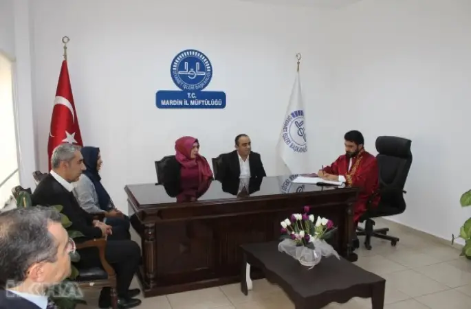 Mardin’de ilk kez müftü nikahı kıyıldı