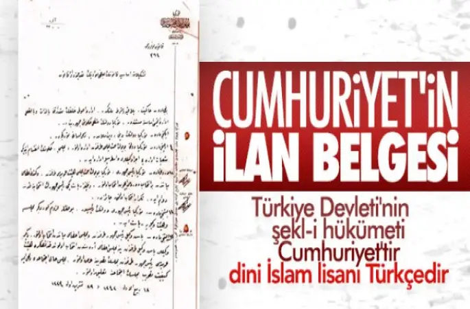 95. yıl dönümünde Cumhuriyet’in kuruluş belgesi