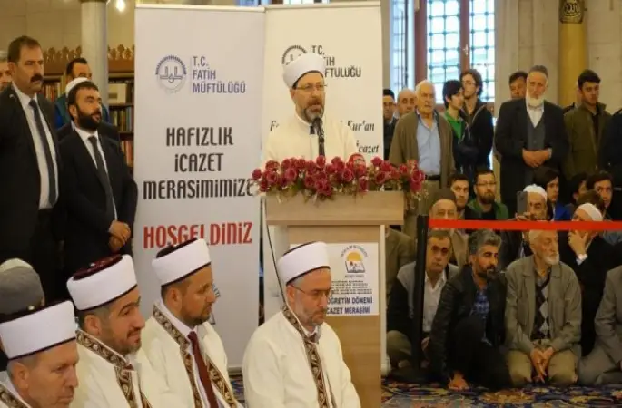 Diyanet İşleri Başkanı Erbaş, Hafızlık İcazet Merasimine katıldı