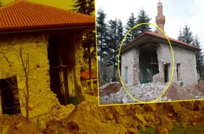 Karacaşehir Camisi'nin duvarı çöktü